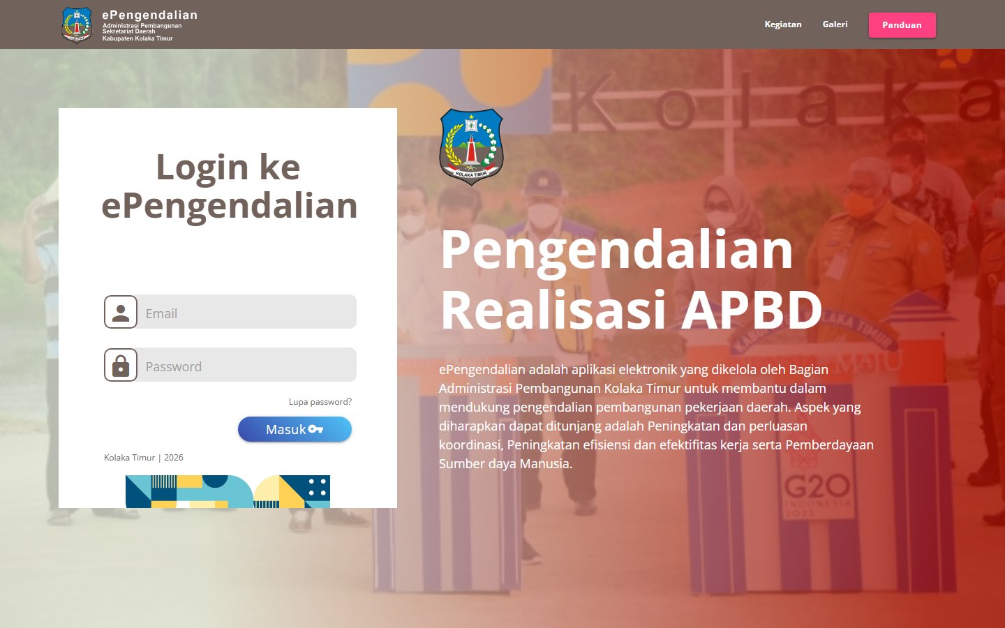 ePengendalian — Pengendalian Realisasi APBD Kabupaten Kolaka Timur