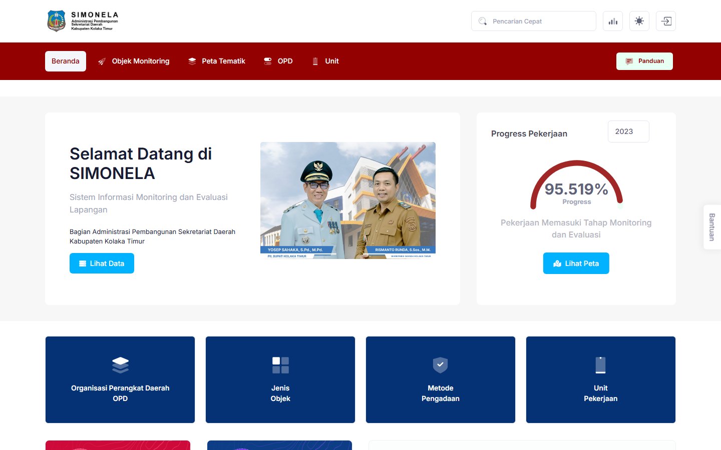 SIMONELA — Sistem Informasi Monitoring dan Evaluasi Lapangan