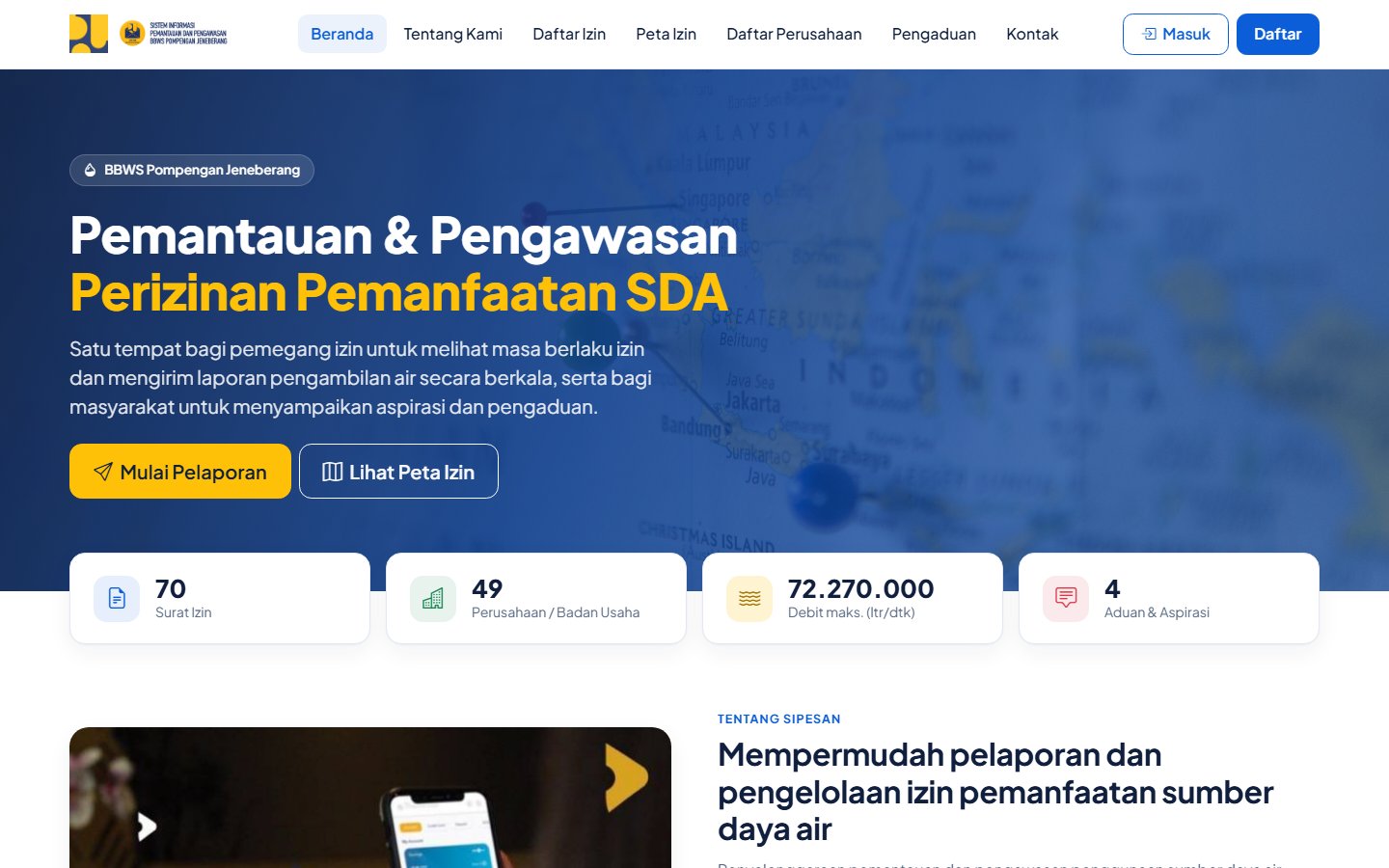 SIPESAN — Sistem Informasi Pemantauan dan Pengawasan